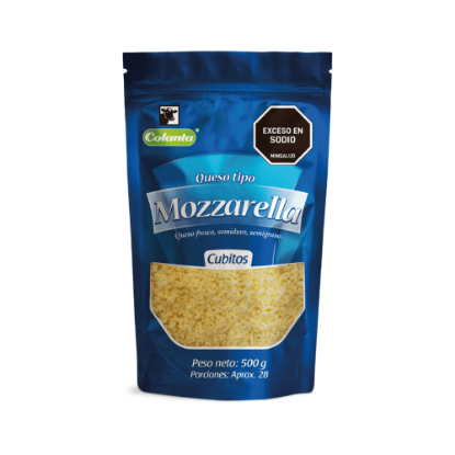 Queso tipo Mozzarella Colanta Cubitos x 500g