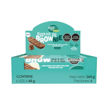 Display Barra de Brownie HelloFit Colanta X 44 g X 6 U