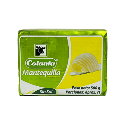 Mantequilla Colanta Sin Sal X 500 g