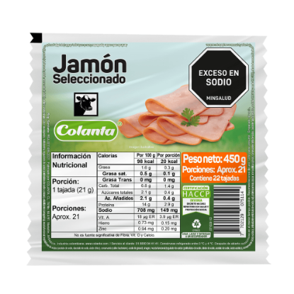 Jamon Seleccionado Colanta X450g    