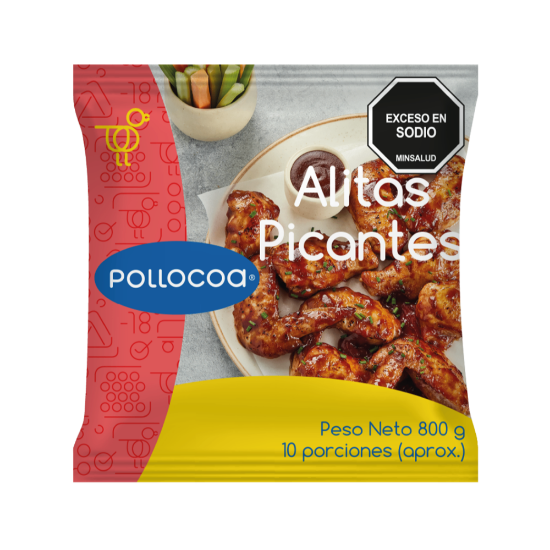 Imagen de Alitas de pollo picantes PolloCoa X 800 g