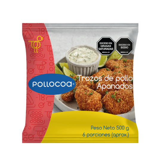 Imagen de Trozos de pollo apanados PolloCoa X 500 g