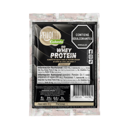 Iso Whey Protein Vainilla Hello! Fit Colanta X 28g