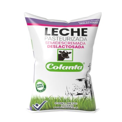 Leche Pasteurizada Deslactosada Colanta Bolsa X 1000 ml