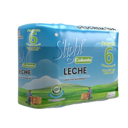 Leche UHT Descremada Colanta Bolsa X 900 ml X 6 U