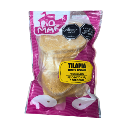 Lomito de Tilapia Apanado Del Río y Del Mar x 454 g