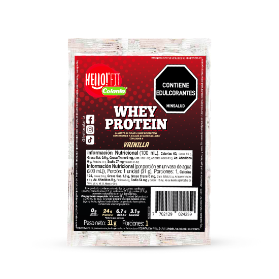 Whey Protein Vainilla Hello! Fit X 31 g